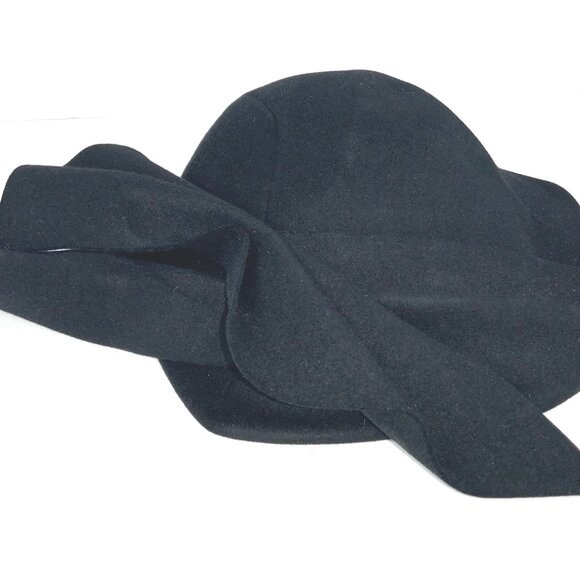 Vintage 40s G Howard Hodge Black Felt Hat w/ Oversized Bow – Classic Dress Style main image 12